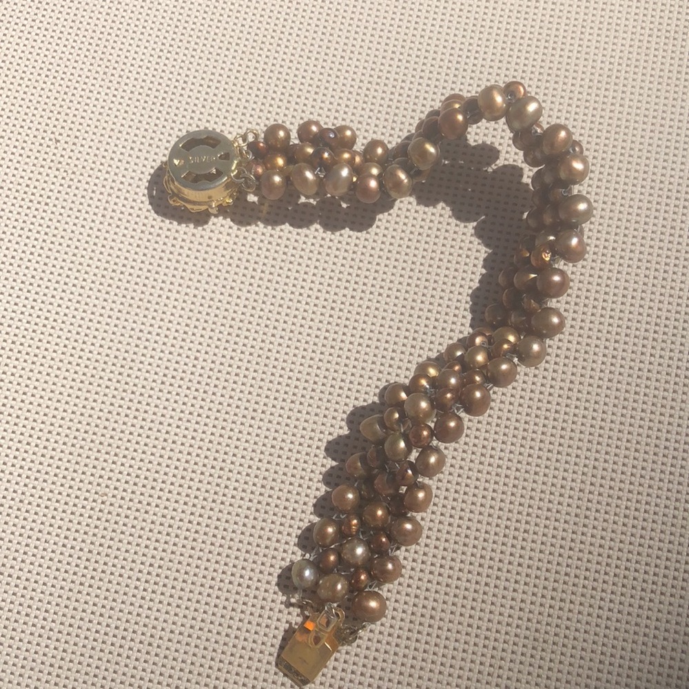 Freshwater Pearls (bronze shade) Bracelet - Picture 4 of 8